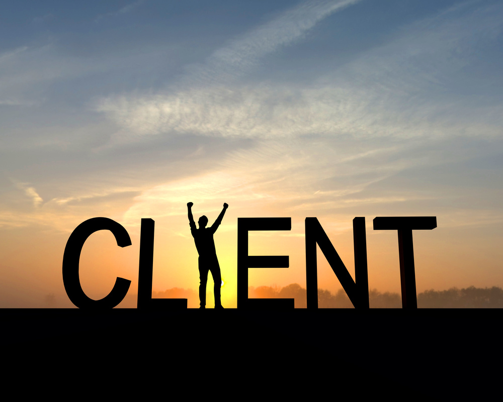 Client success silhouette